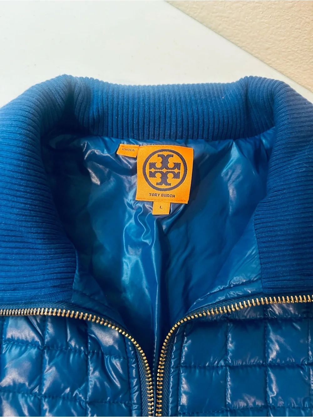 Tory Burch Girls' Quilted Royal Blue Puffer Vest